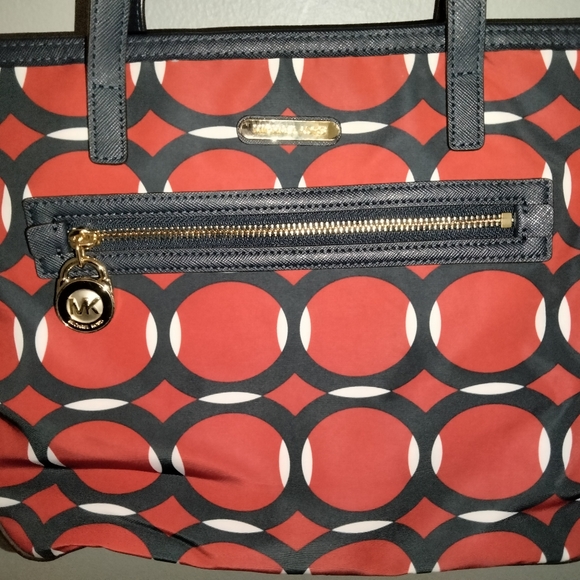 Michael Kors Red and Blue Handbag - Picture 4 of 8